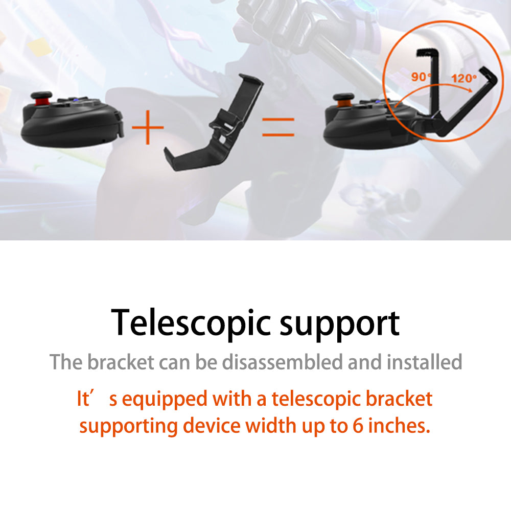 8726 Wireless Gamepad Bluetooth 5.0 / 2.4G Dual Mode Controller with Telescopic Phone Bracket for Nintendo Switch / iOS / Android 8726 Wireless Gamepad Bluetooth 5.0 / 2.4G Dual Mode Controller with Telescopic Phone Bracket for Nintendo Switch / iOS / Android
